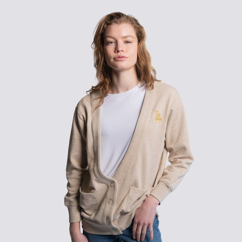 MALIBU METALLIC EMBROIDERED CARDIGAN - Los Angeles Dodgers