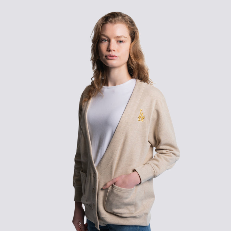 MALIBU METALLIC EMBROIDERED CARDIGAN - Los Angeles Dodgers