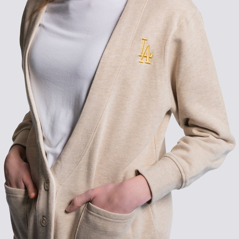 MALIBU METALLIC EMBROIDERED CARDIGAN - Los Angeles Dodgers