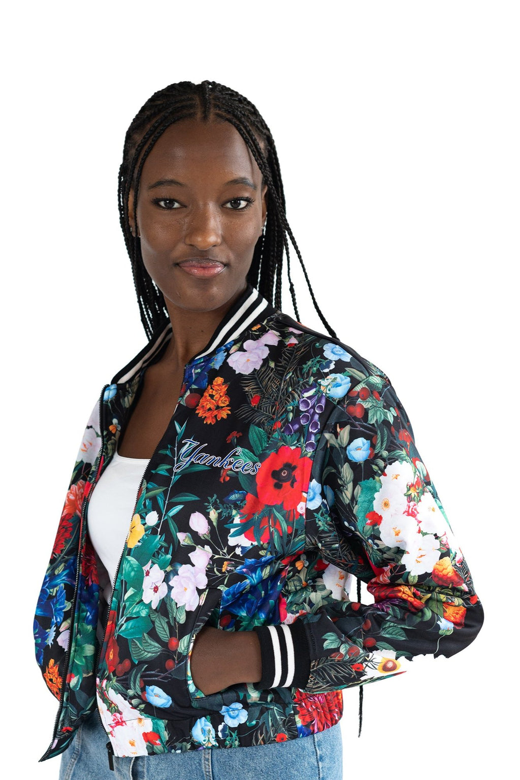 FLORAL BOMBER JACKET - New York Yankees