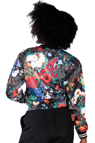 FLORAL BOMBER JACKET - Atlanta Braves