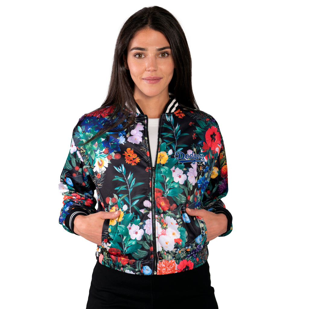 FLORAL BOMBER JACKET - Los Angeles Dodgers