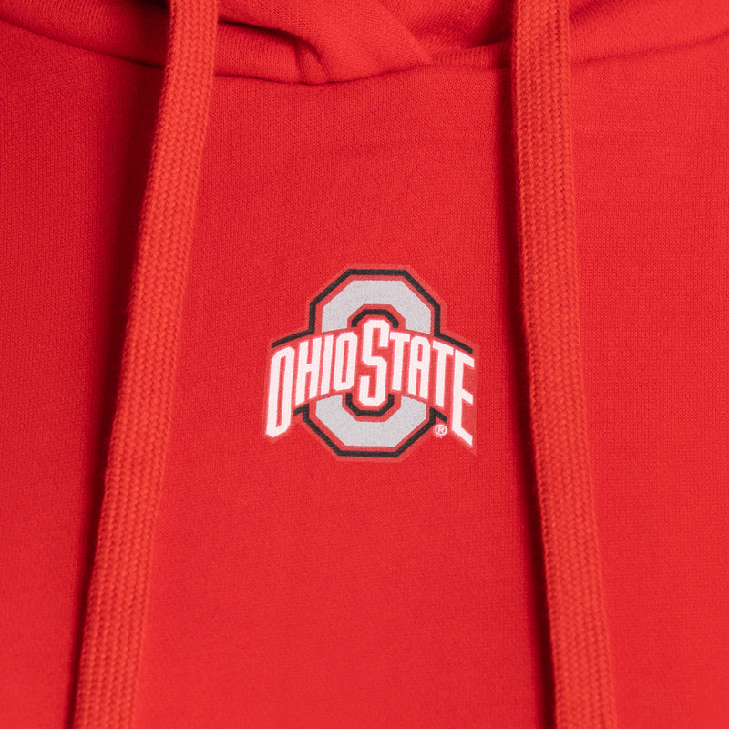 MAXINE ROUCHED FLEECE HOODIE - The Ohio State Univ. Buckeyes