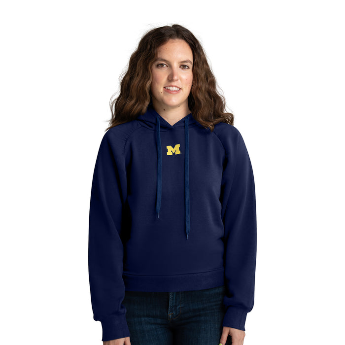 MAXINE RUCHED FLEECE HOODIE - Univ. of Michigan Wolverines