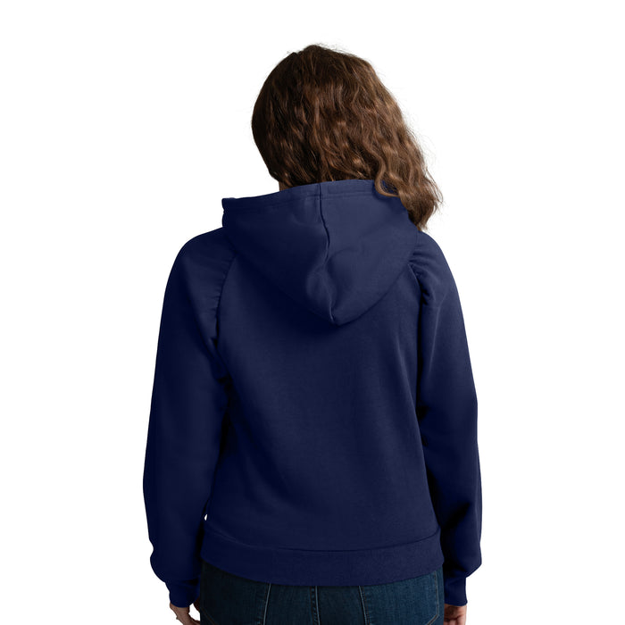 MAXINE RUCHED FLEECE HOODIE - Univ. of Michigan Wolverines