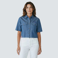 NOLA CROPPED CHAMBRAY SHIRT - Kansas City Royals