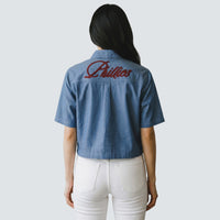 NOLA CROPPED CHAMBRAY SHIRT - Philadelphia Phillies