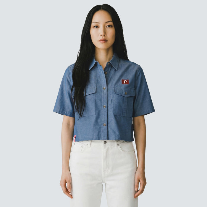 NOLA CROPPED CHAMBRAY SHIRT - Philadelphia Phillies