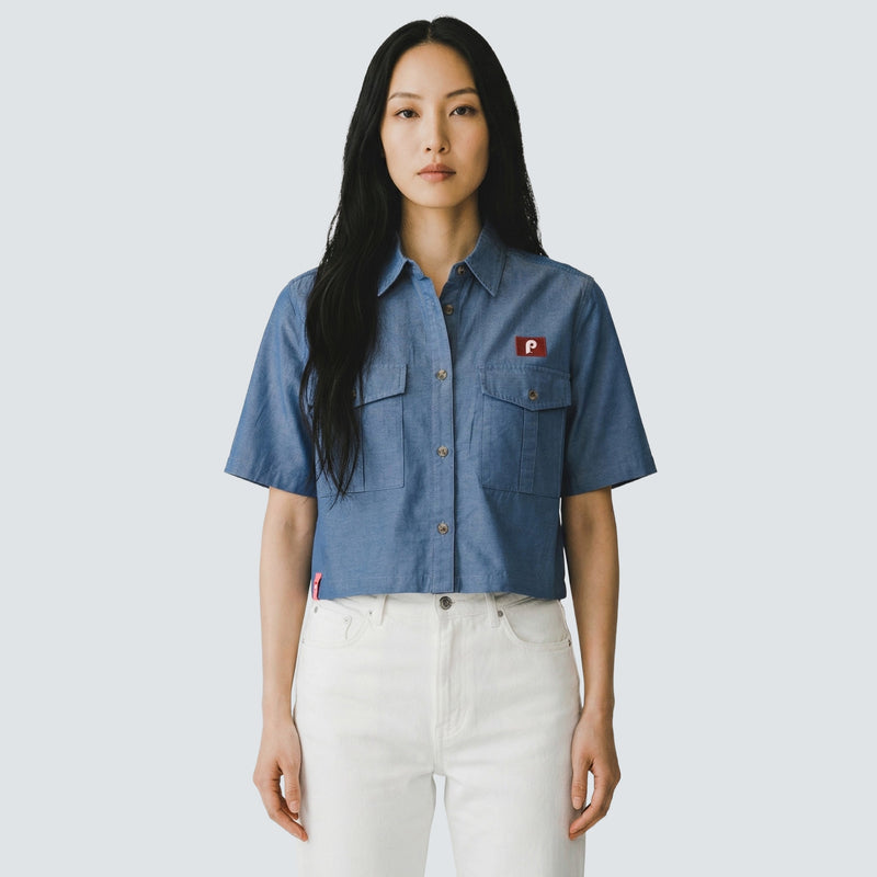NOLA CROPPED CHAMBRAY SHIRT - Philadelphia Phillies