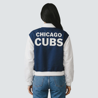 PEARL CONTRAST VARSITY BOMBER - Chicago Cubs
