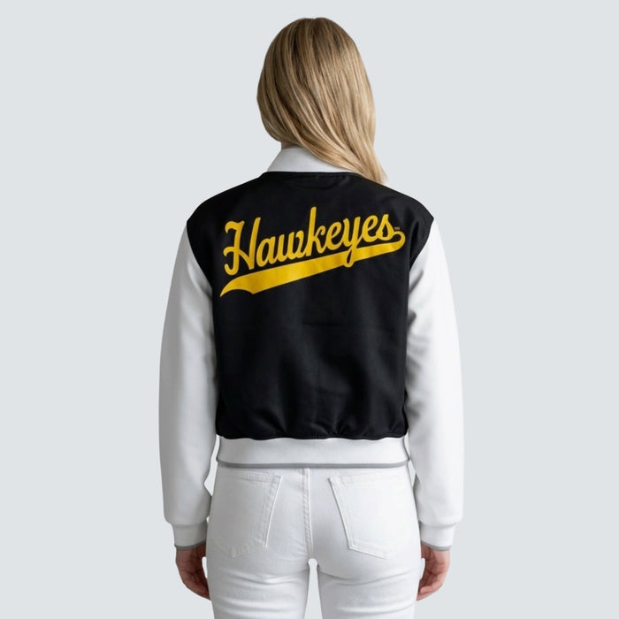 PEARL CONTRAST VARSITY BOMBER - Univ. of Iowa Hawkeyes