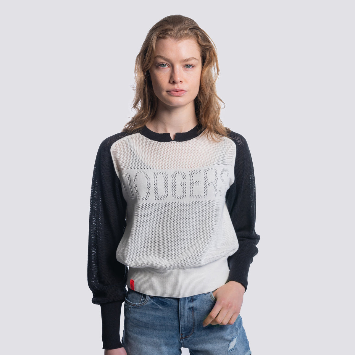 SERAPHINA MESH RAGLAN SWEATER - Los Angeles Dodgers