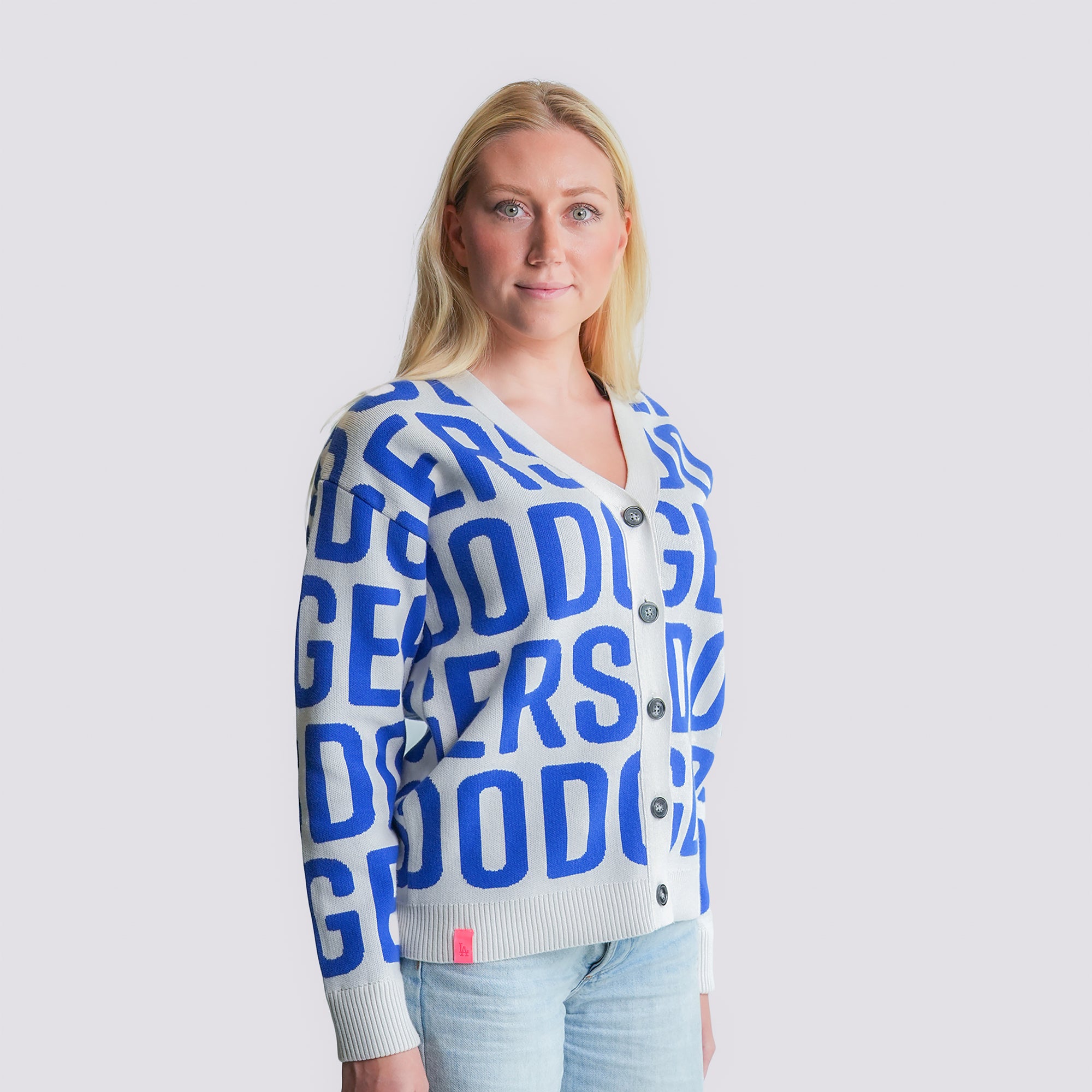 Shea Team Name Repeat Cardigan - LA Dodgers | 100% Cotton MLB
