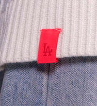 SHYLA COLOR BLOCK CABLE KNIT CARDIGAN - Los Angeles Dodgers