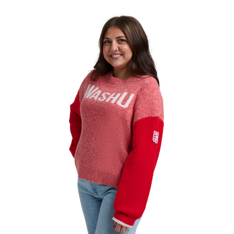 SIDNEY MARLED CREWNECK SWEATER - Washington Univ. Bears
