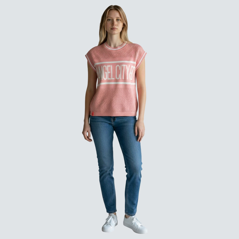 SALEM POINTELLE CREWNECK VEST - Angel City FC