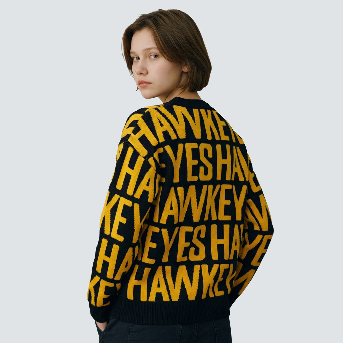 SHEA TEAM JACQUARD CARDIGAN - Univ. of Iowa Hawkeyes