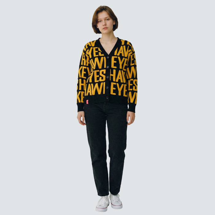 SHEA TEAM JACQUARD CARDIGAN - Univ. of Iowa Hawkeyes