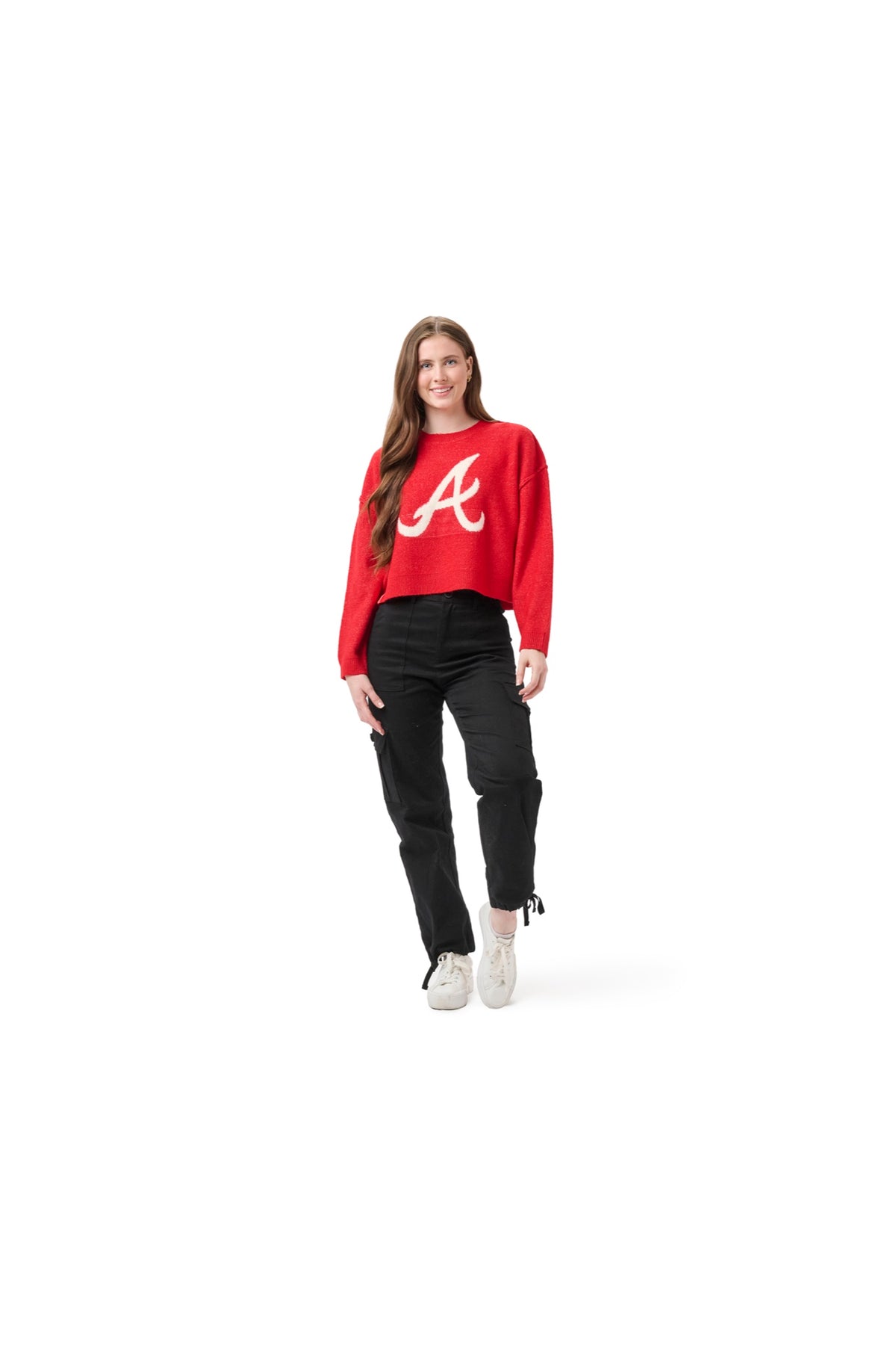 SHELLI BOXY CREW SWEATER - Atlanta Braves