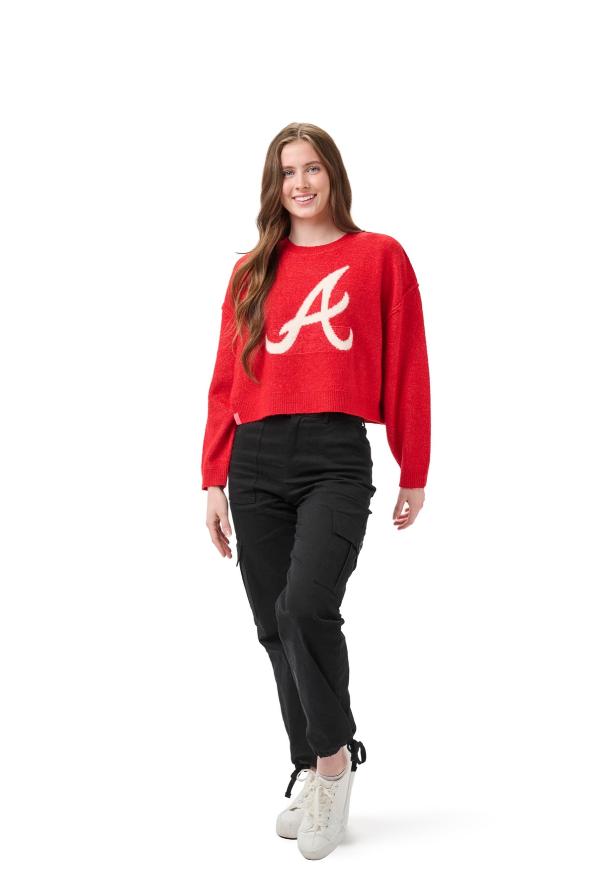 SHELLI BOXY CREW SWEATER - Atlanta Braves