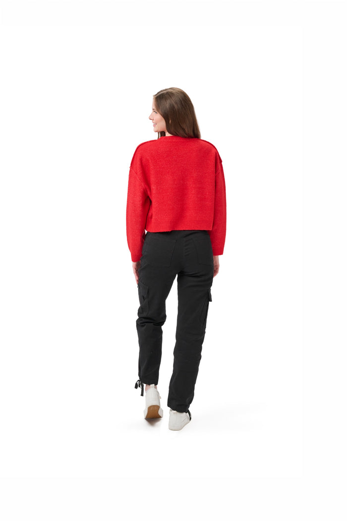 SHELLI BOXY CREW SWEATER - Atlanta Braves