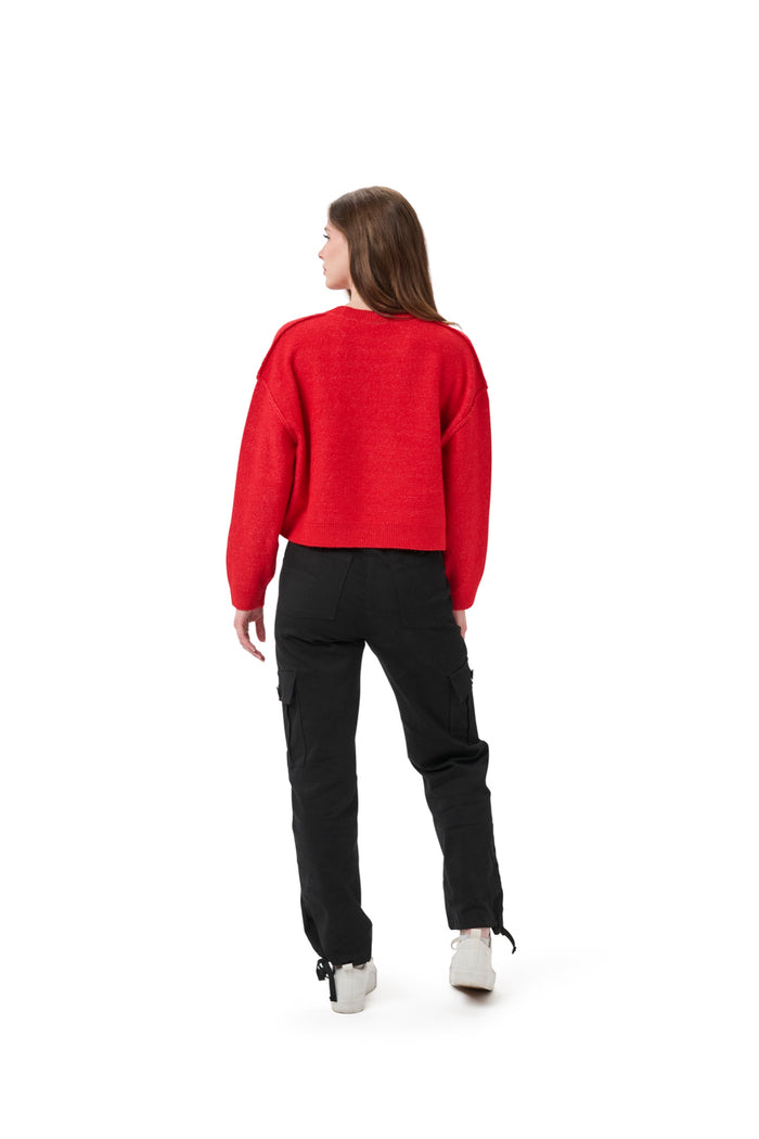 SHELLI BOXY CREW SWEATER  - Boston Red Sox