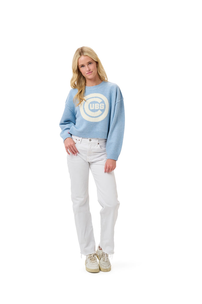 SHELLI BOXY CREW SWEATER  - Chicago Cubs