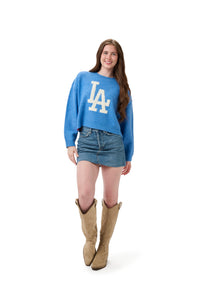 SHELLI BOXY CREW SWEATER - Los Angeles Dodgers