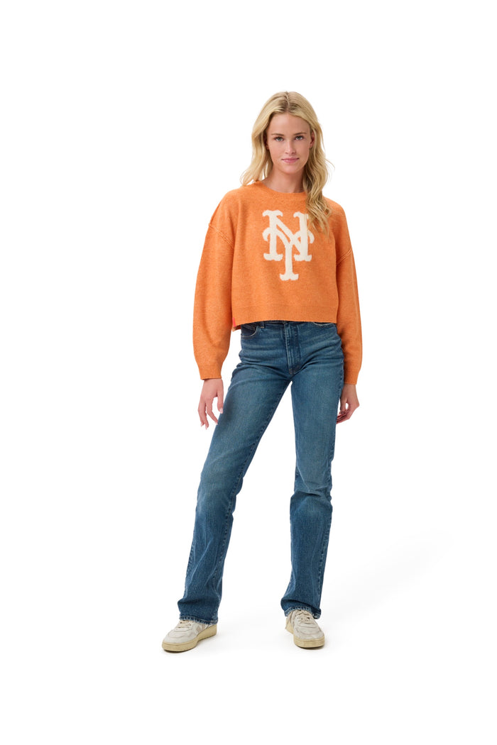 SHELLI BOXY CREW SWEATER  - New York Mets