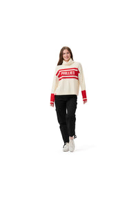 SUSAN  MIXED CABLE TURTLENECK SWEATER - Philadelphia Phillies