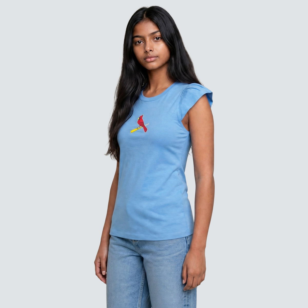 VAL FLUTTER SLEEVE TEE - St. Louis Cardinals