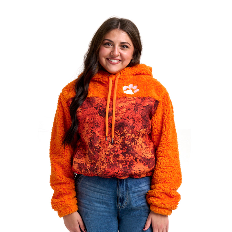 WILLOW FASHION CAMO SHERPA HOODIE - Clemson Univ. Tigers